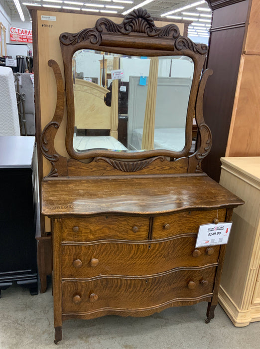 Antique Dresser &  Mirror